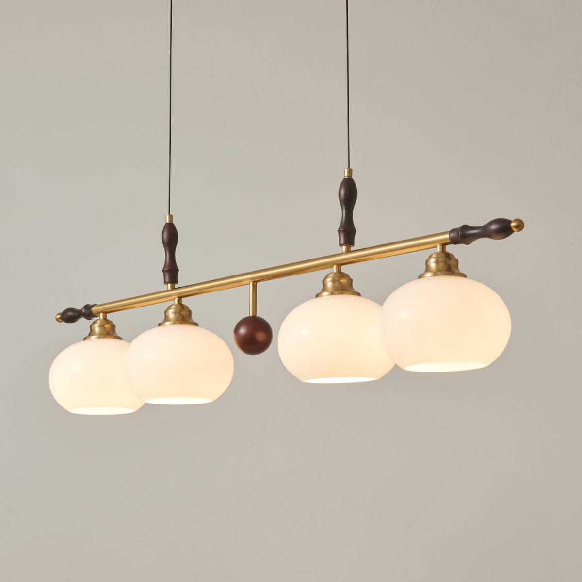 Runell lámpara colgante Premium Elegancia tradicional de madera y vidrio