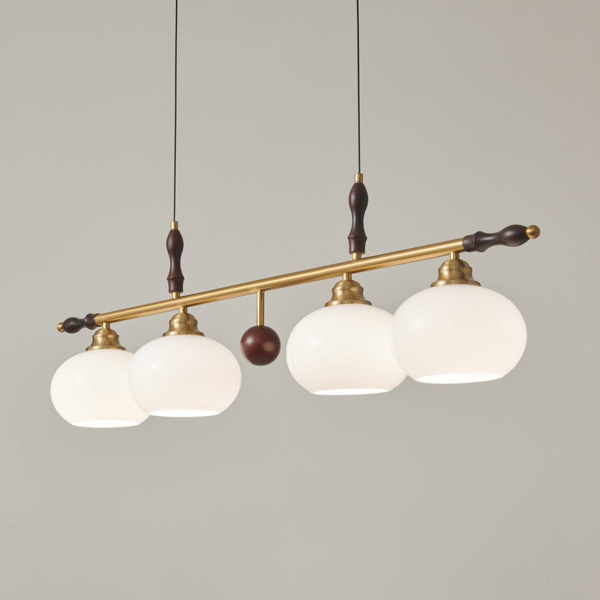 Runell lámpara colgante Premium Elegancia tradicional de madera y vidrio