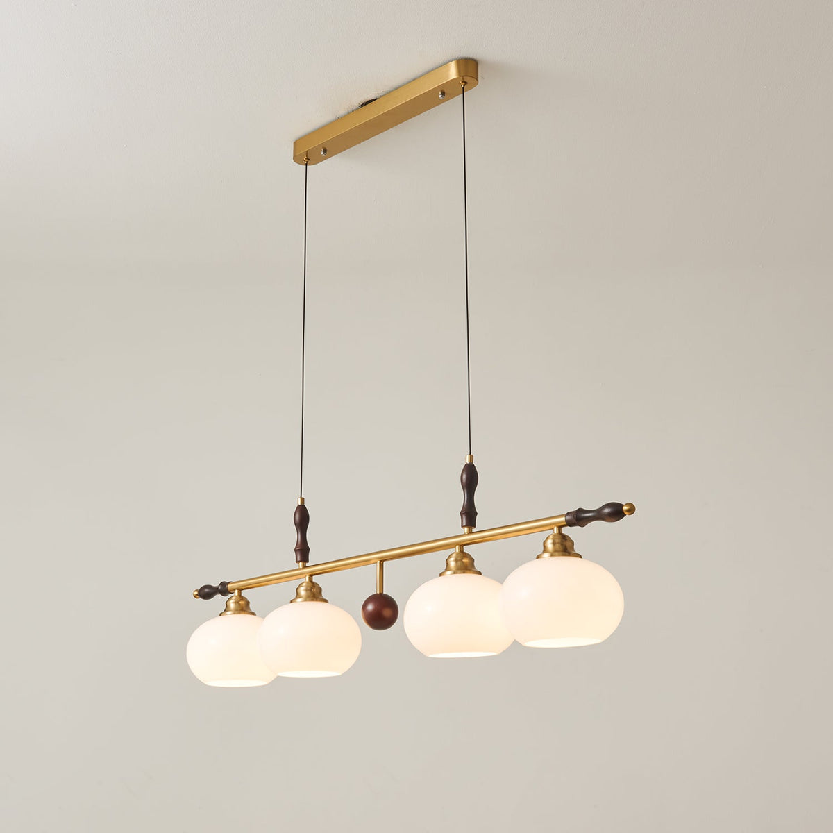 Runell lámpara colgante Premium Elegancia tradicional de madera y vidrio