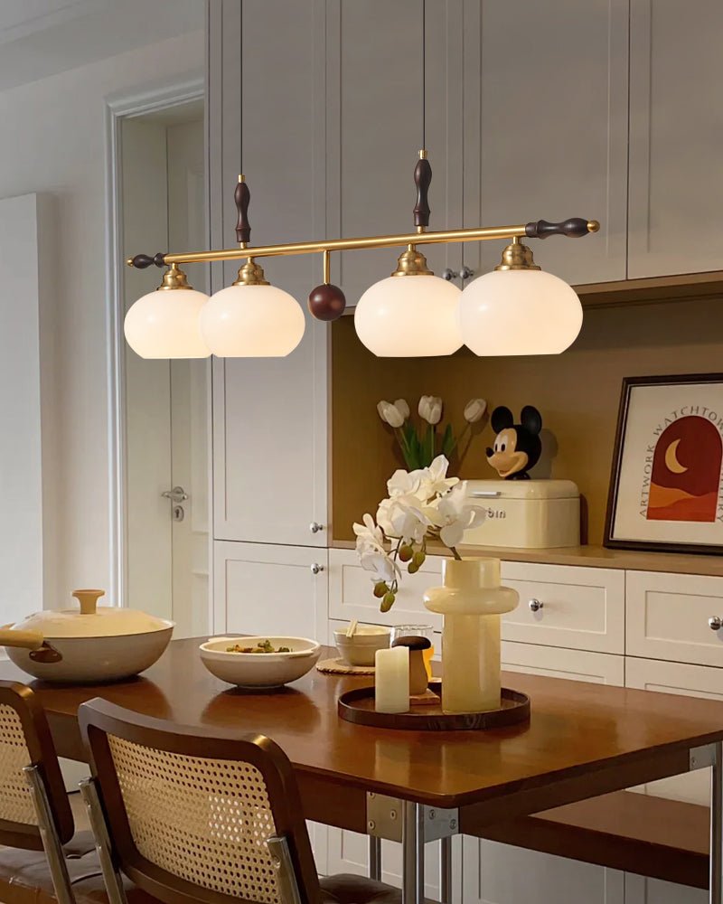 Runell lámpara colgante Premium Elegancia tradicional de madera y vidrio