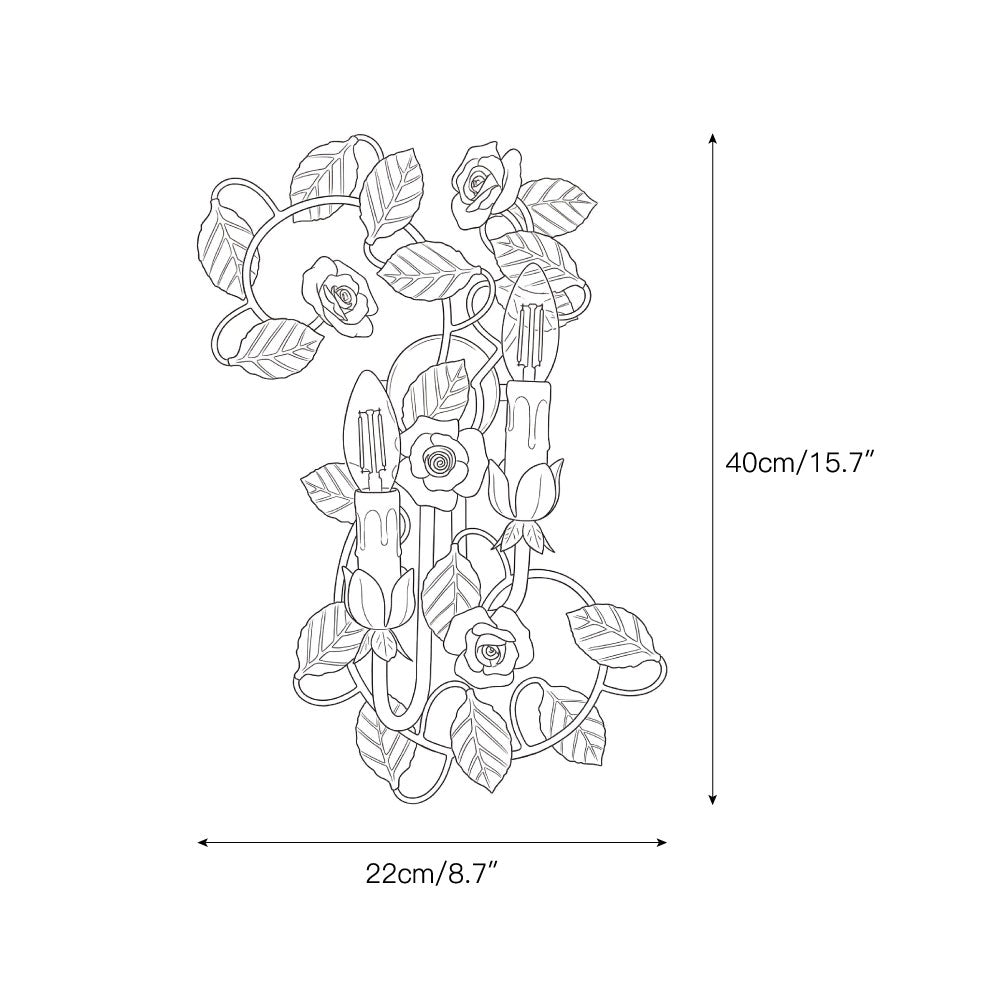 Aplique de pared flor