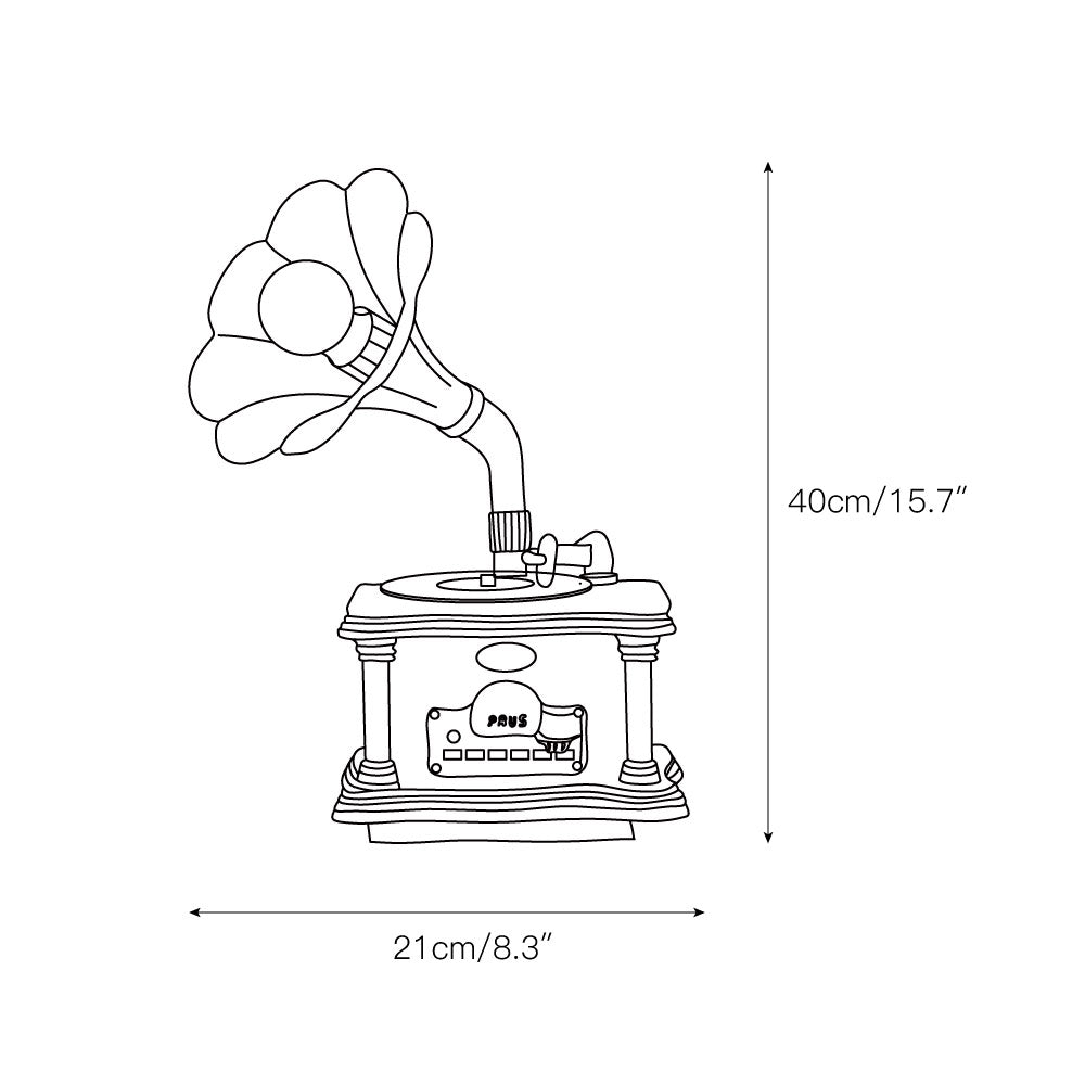 Phonograph lámpara de mesa