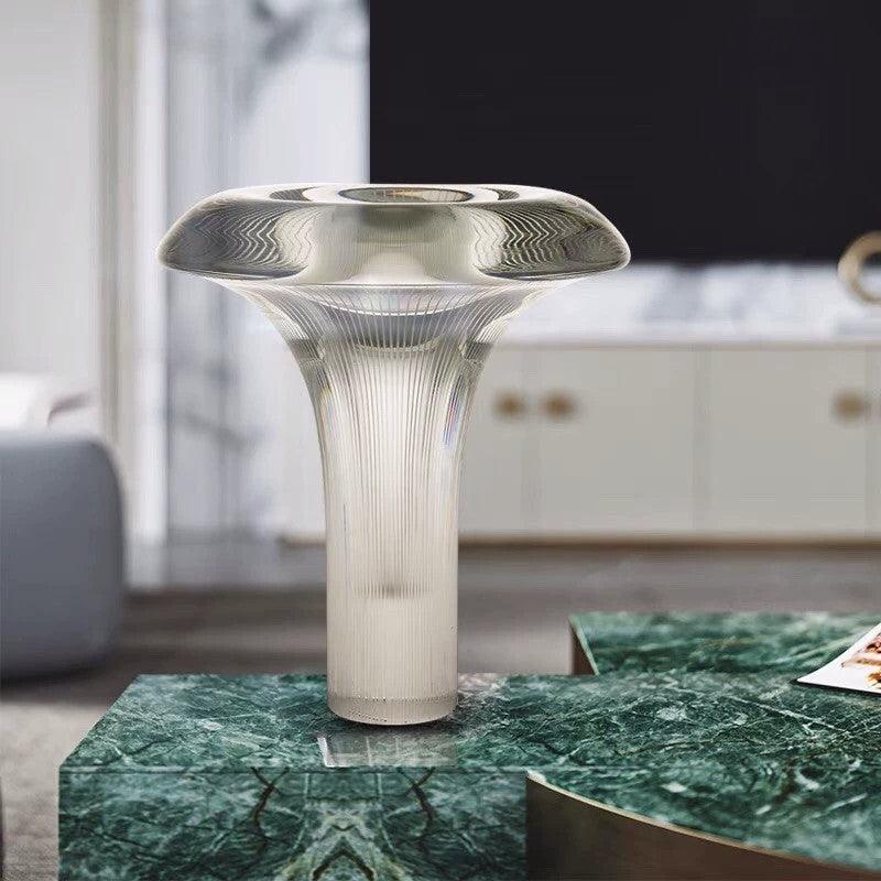 Carl lámpara de mesa moderna de vidrio