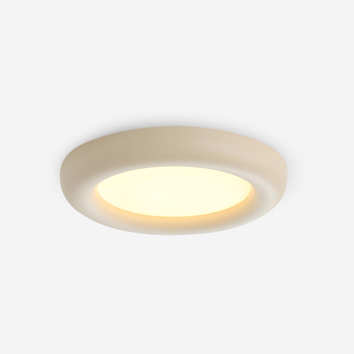 Lámpara de techo beige minimalista con florón