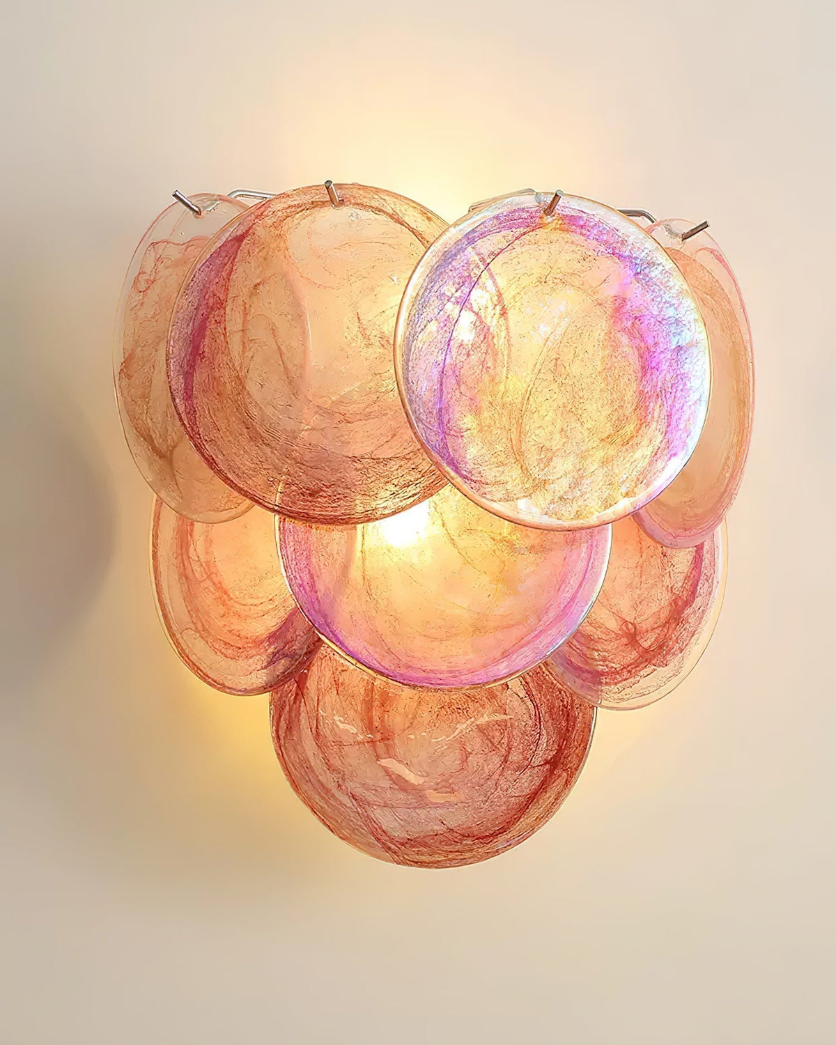 Opalara aplique de pared con caparazones de capiz rosa