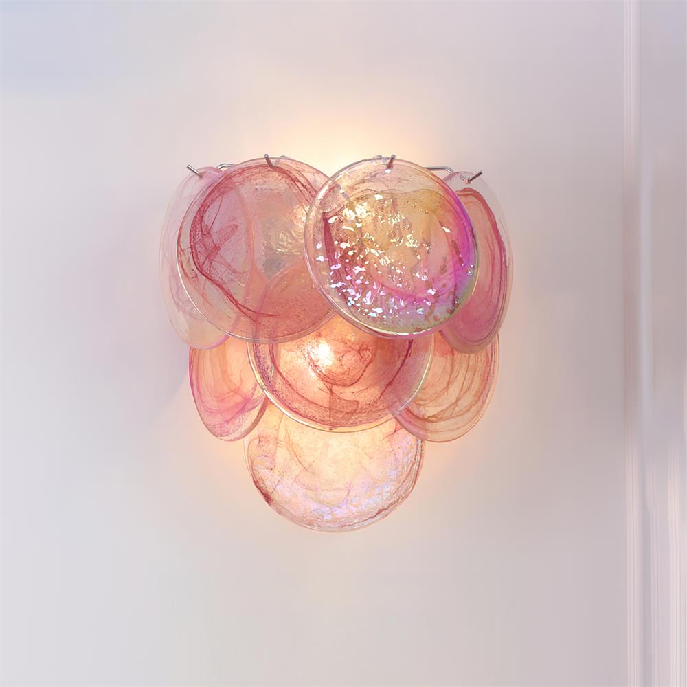 Opalara aplique de pared con caparazones de capiz rosa