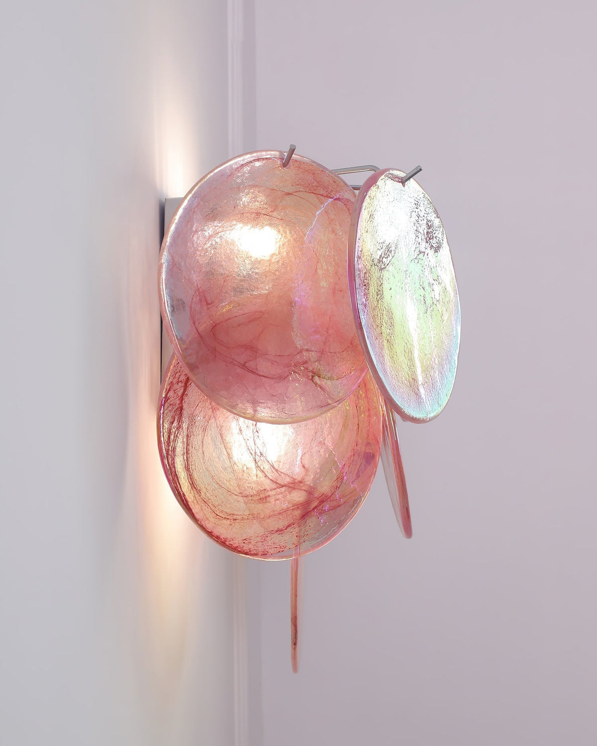 Opalara aplique de pared con caparazones de capiz rosa