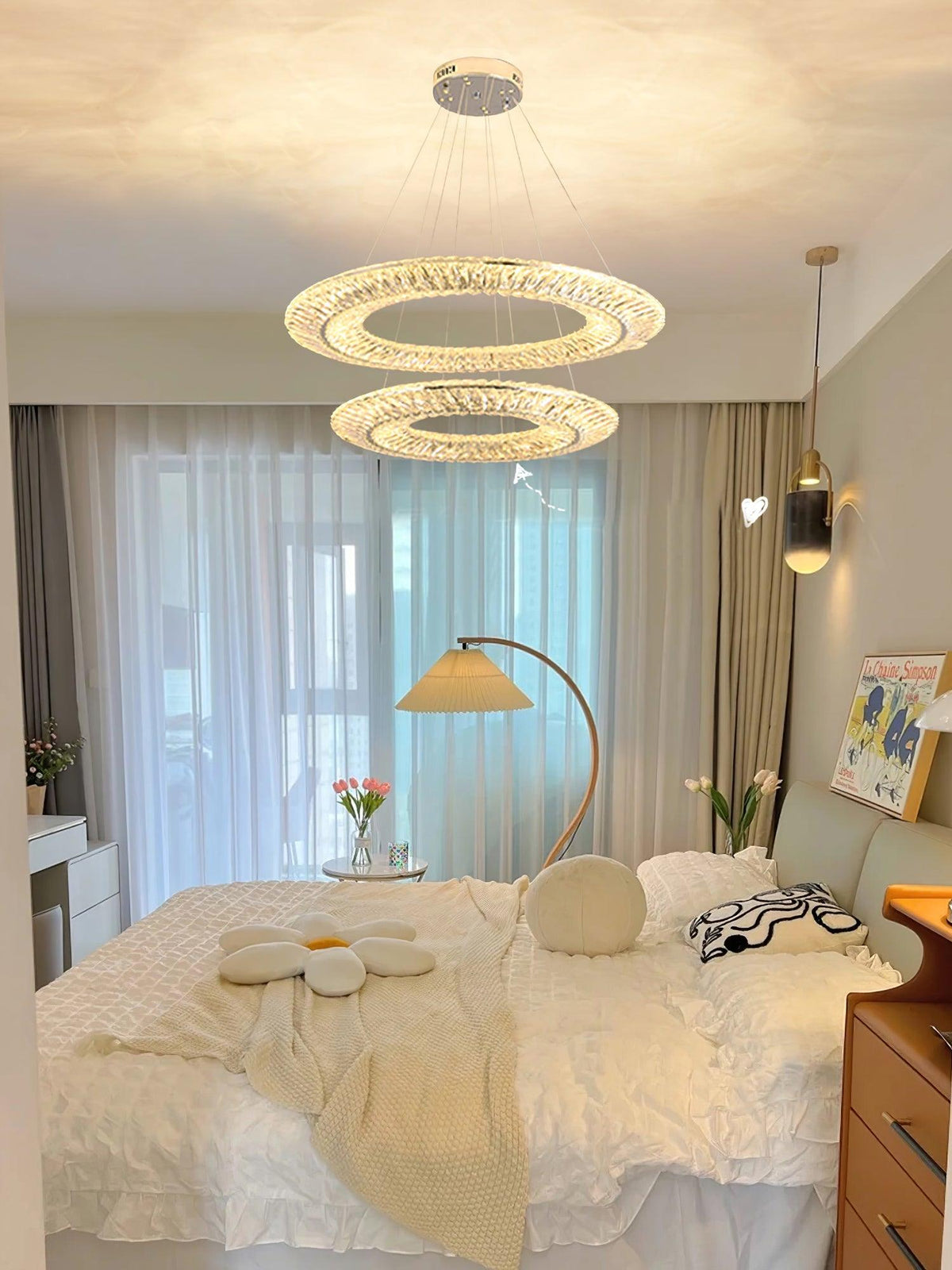 Tev lámpara de araña Geometric cristal LED Elegante