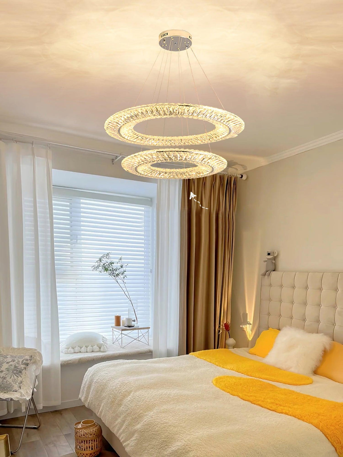 Tev lámpara de araña Geometric cristal LED Elegante