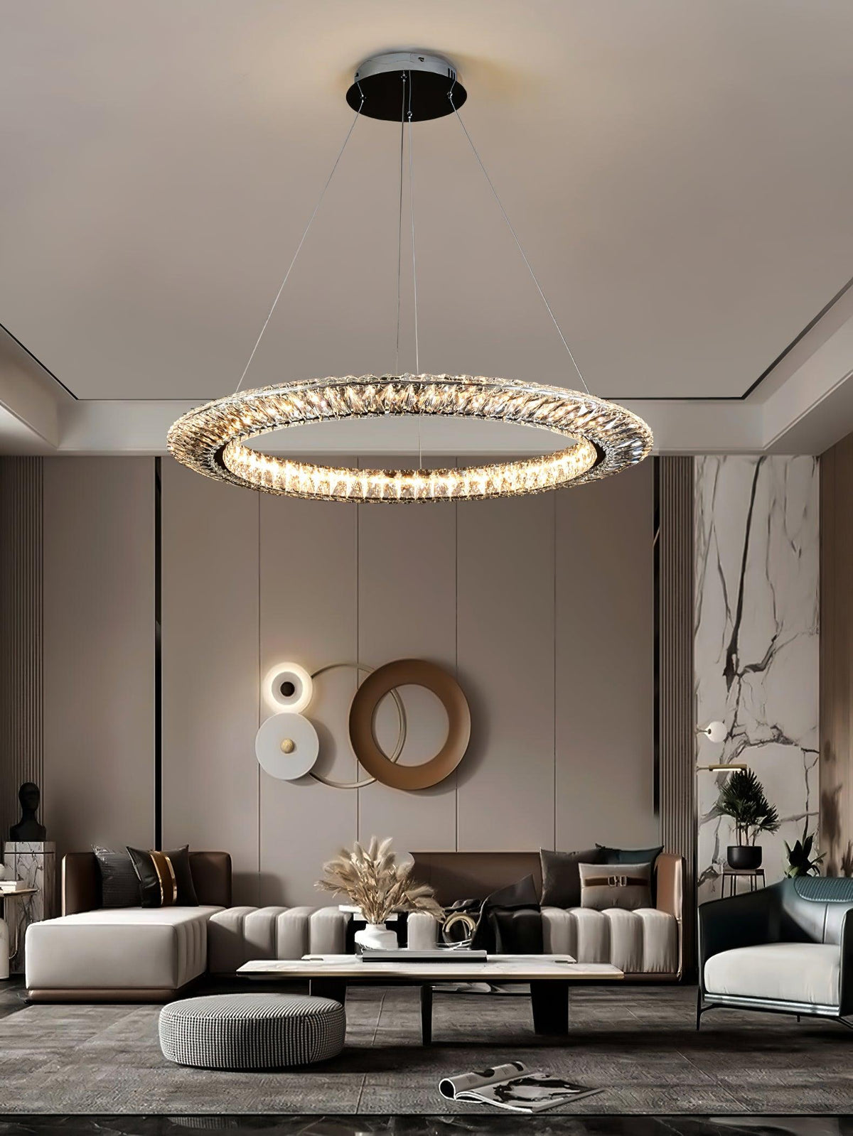 Tev lámpara de araña Geometric cristal LED Elegante