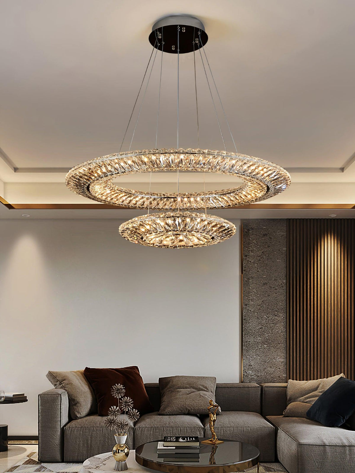 Tev lámpara de araña Geometric cristal LED Elegante