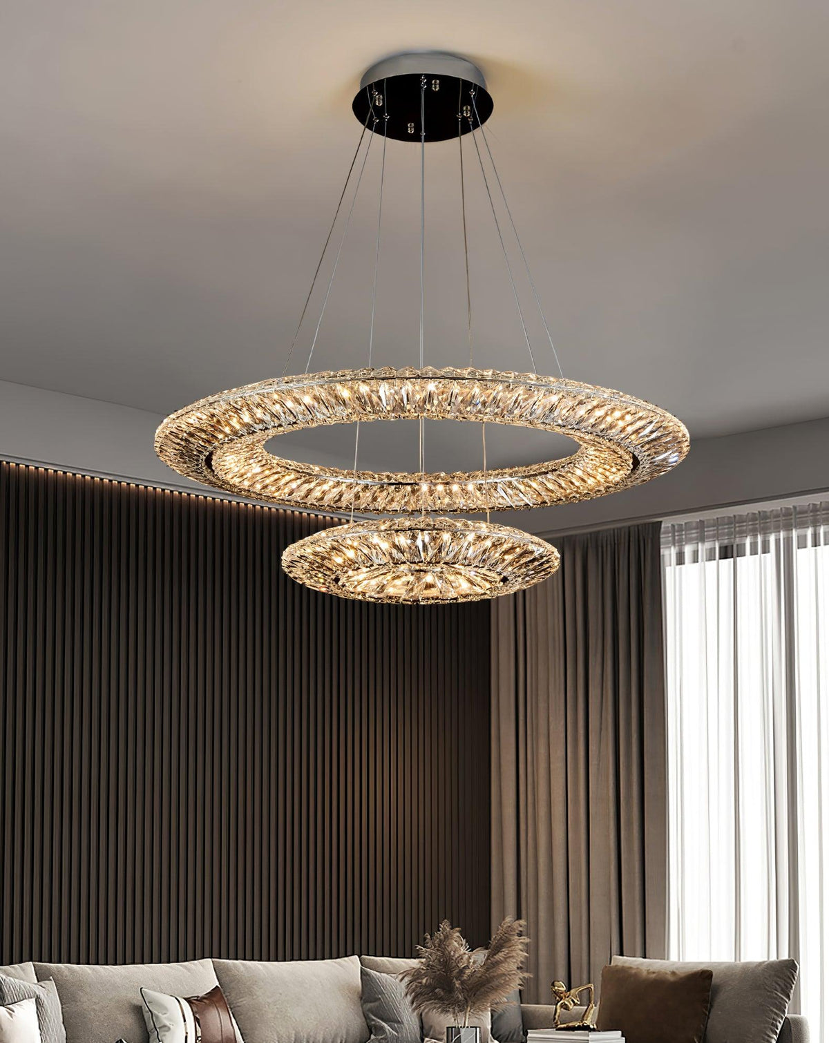 Tev lámpara de araña Geometric cristal LED Elegante