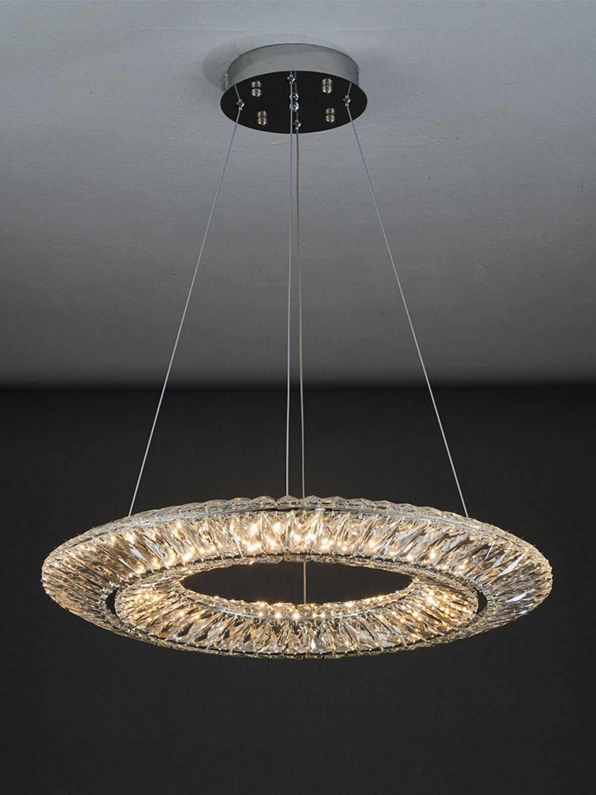 Tev lámpara de araña Geometric cristal LED Elegante