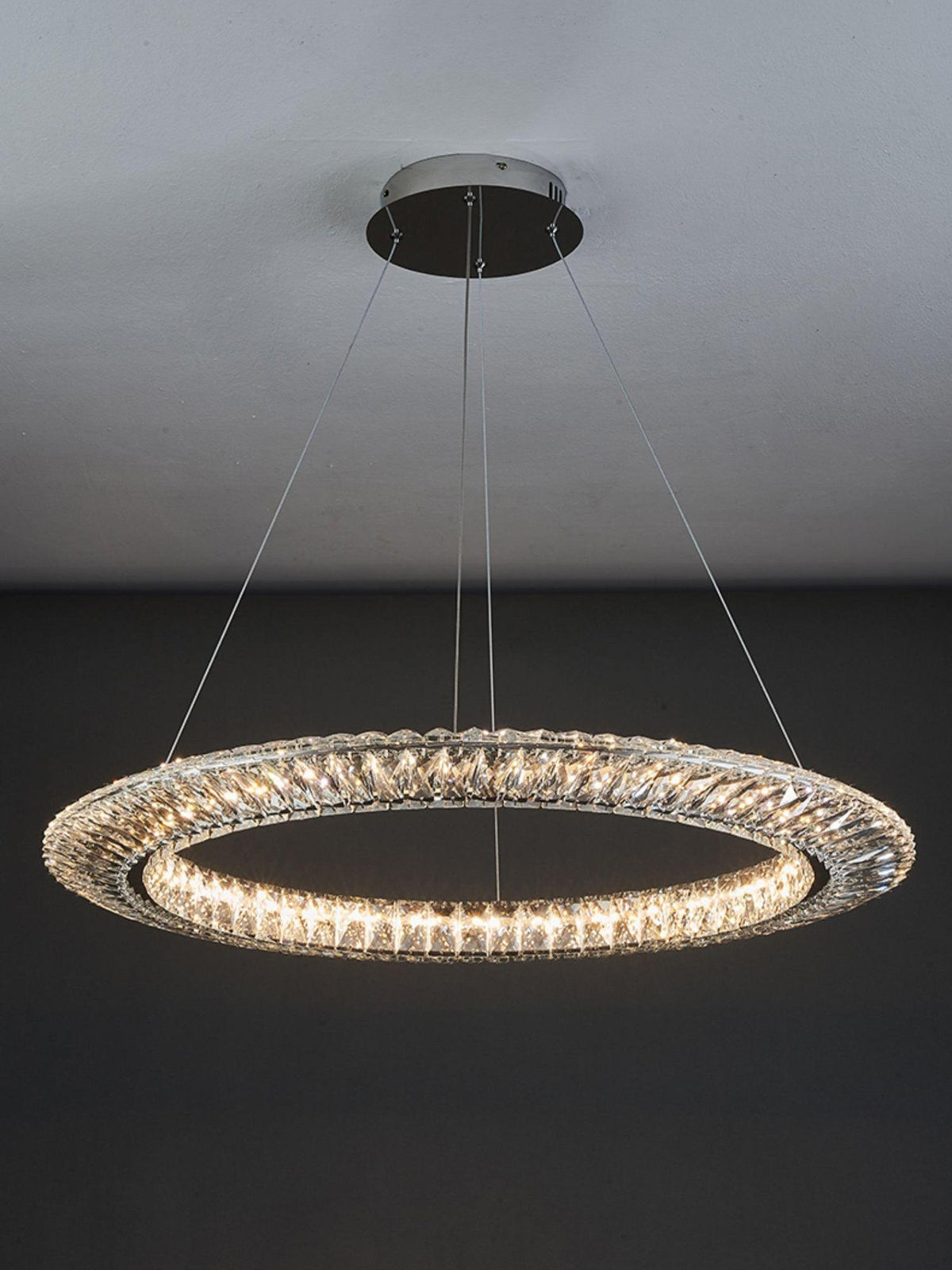 Tev lámpara de araña Geometric cristal LED Elegante