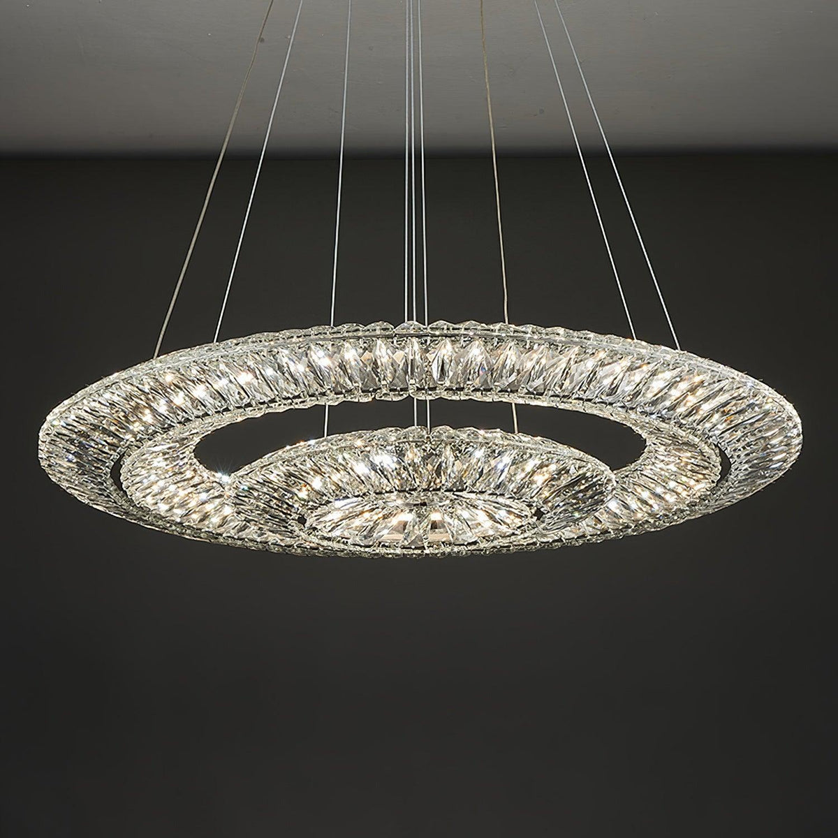 Tev lámpara de araña Geometric cristal LED Elegante