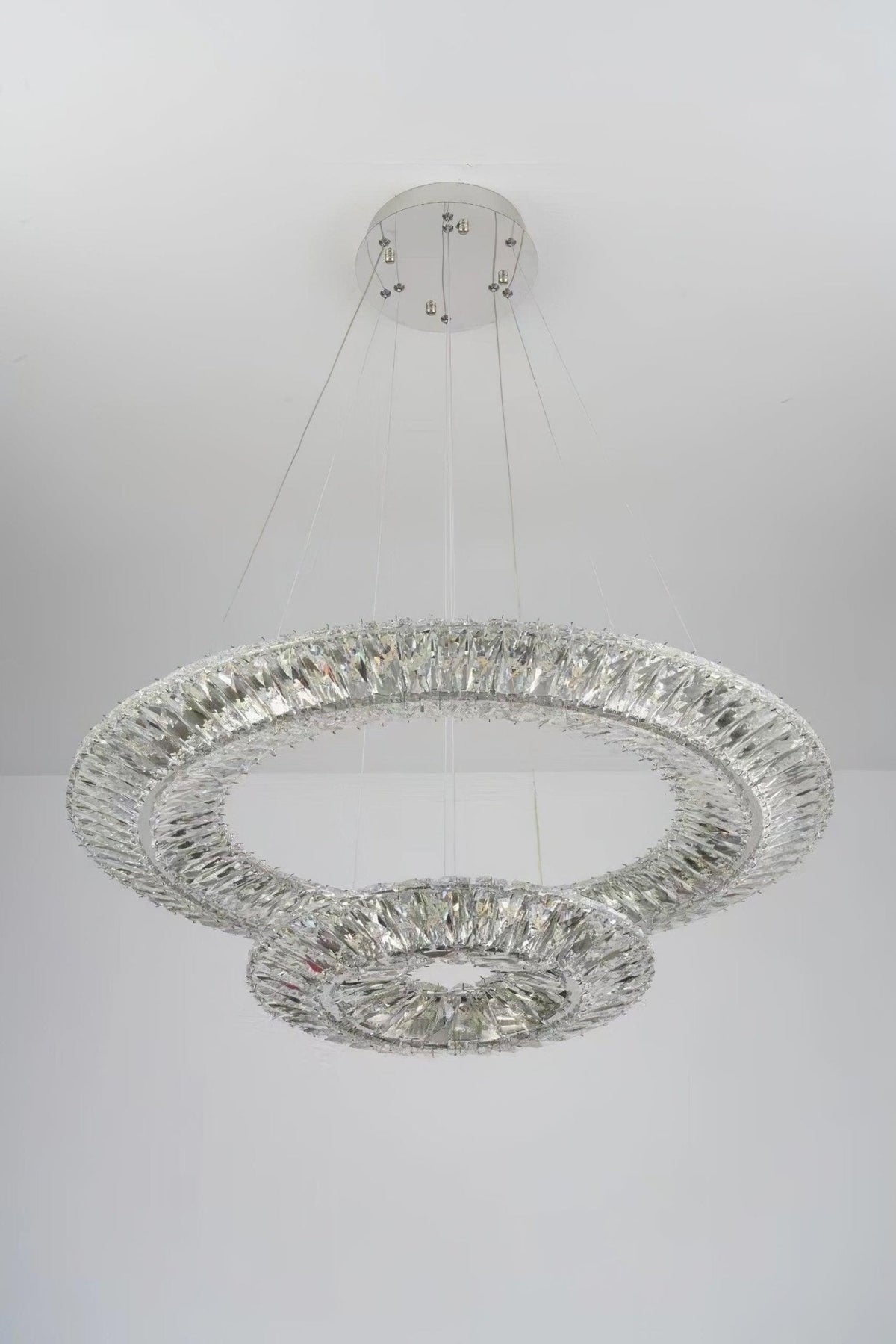Tev lámpara de araña Geometric cristal LED Elegante
