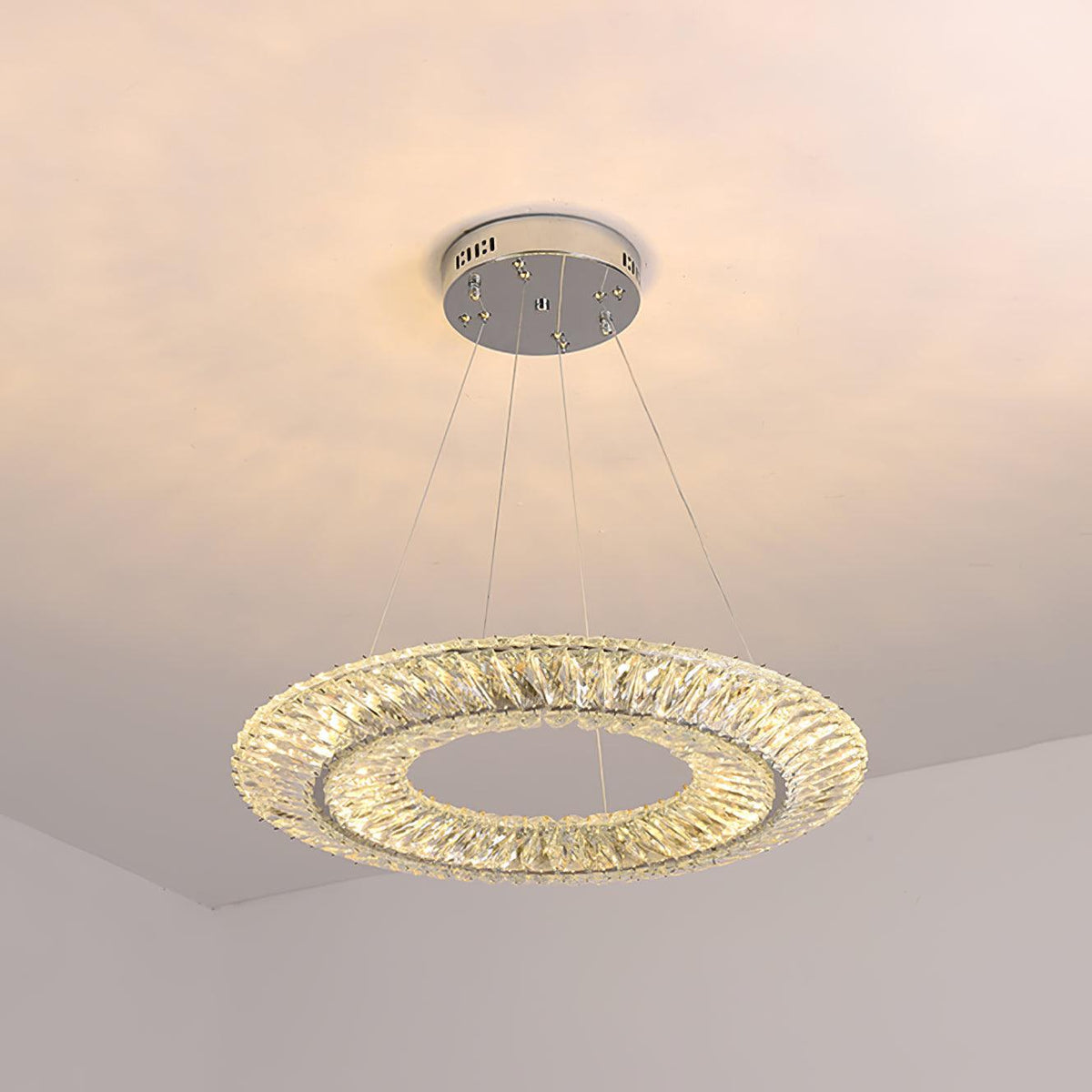Tev lámpara de araña Geometric cristal LED Elegante
