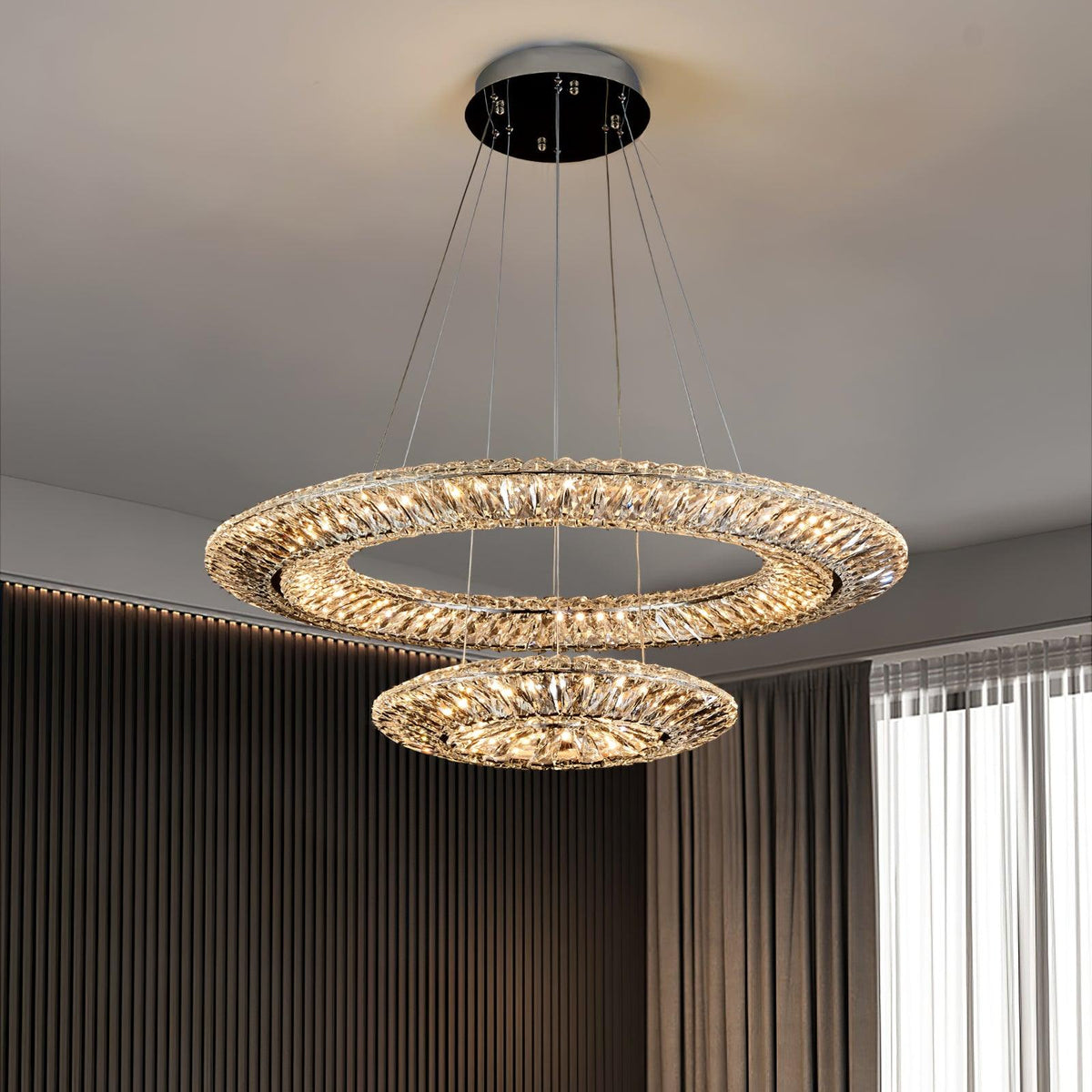 Tev lámpara de araña Geometric cristal LED Elegante