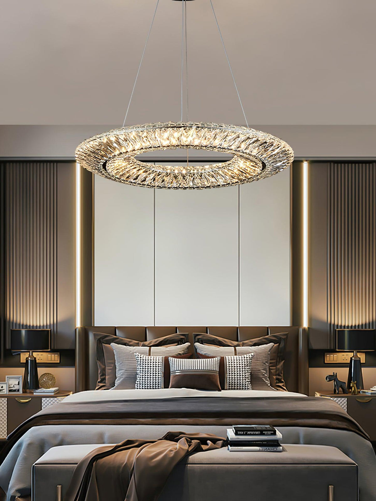 Tev lámpara de araña Geometric cristal LED Elegante