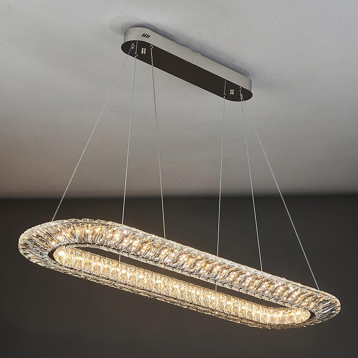 Tev lámpara de araña Geometric cristal LED Elegante