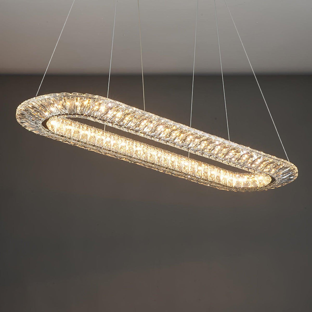 Tev lámpara de araña Geometric cristal LED Elegante
