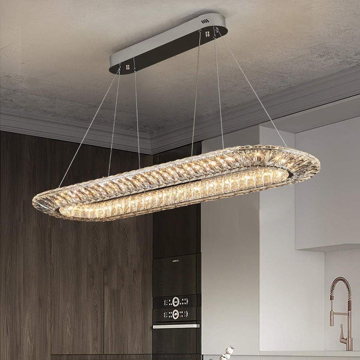 Tev lámpara de araña Geometric cristal LED Elegante