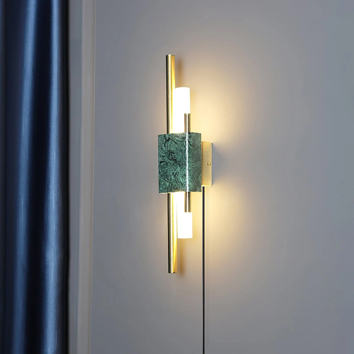Evely aplique de pared Premium nórdico de arte con acabados en mármol enchufable