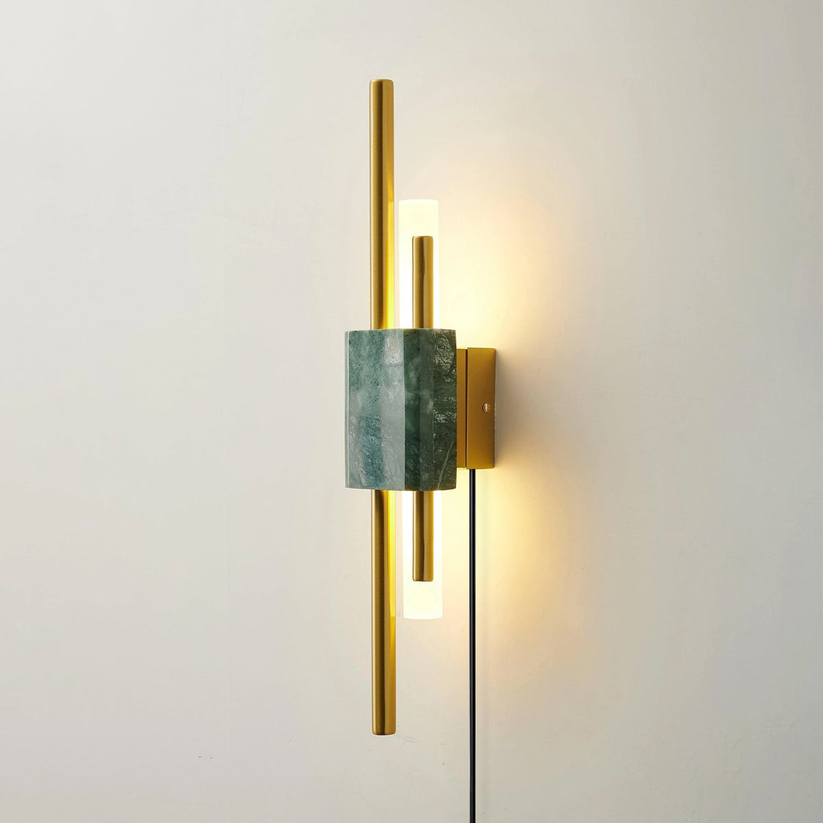 Evely aplique de pared Premium nórdico de arte con acabados en mármol enchufable