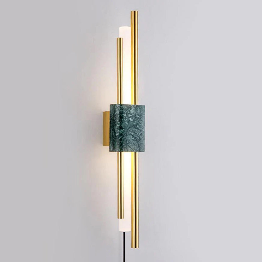 Evely aplique de pared Premium nórdico de arte con acabados en mármol enchufable
