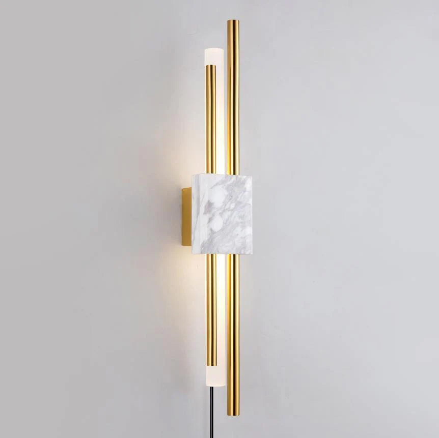 Evely aplique de pared Premium nórdico de arte con acabados en mármol enchufable