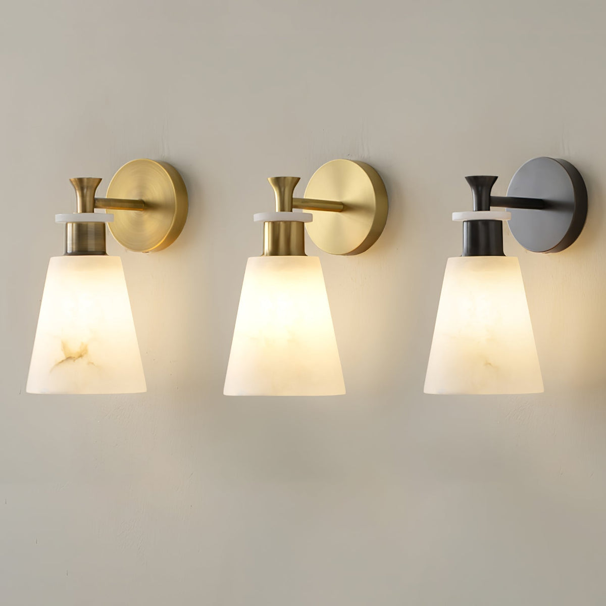 Tapered aplique de pared alabastro