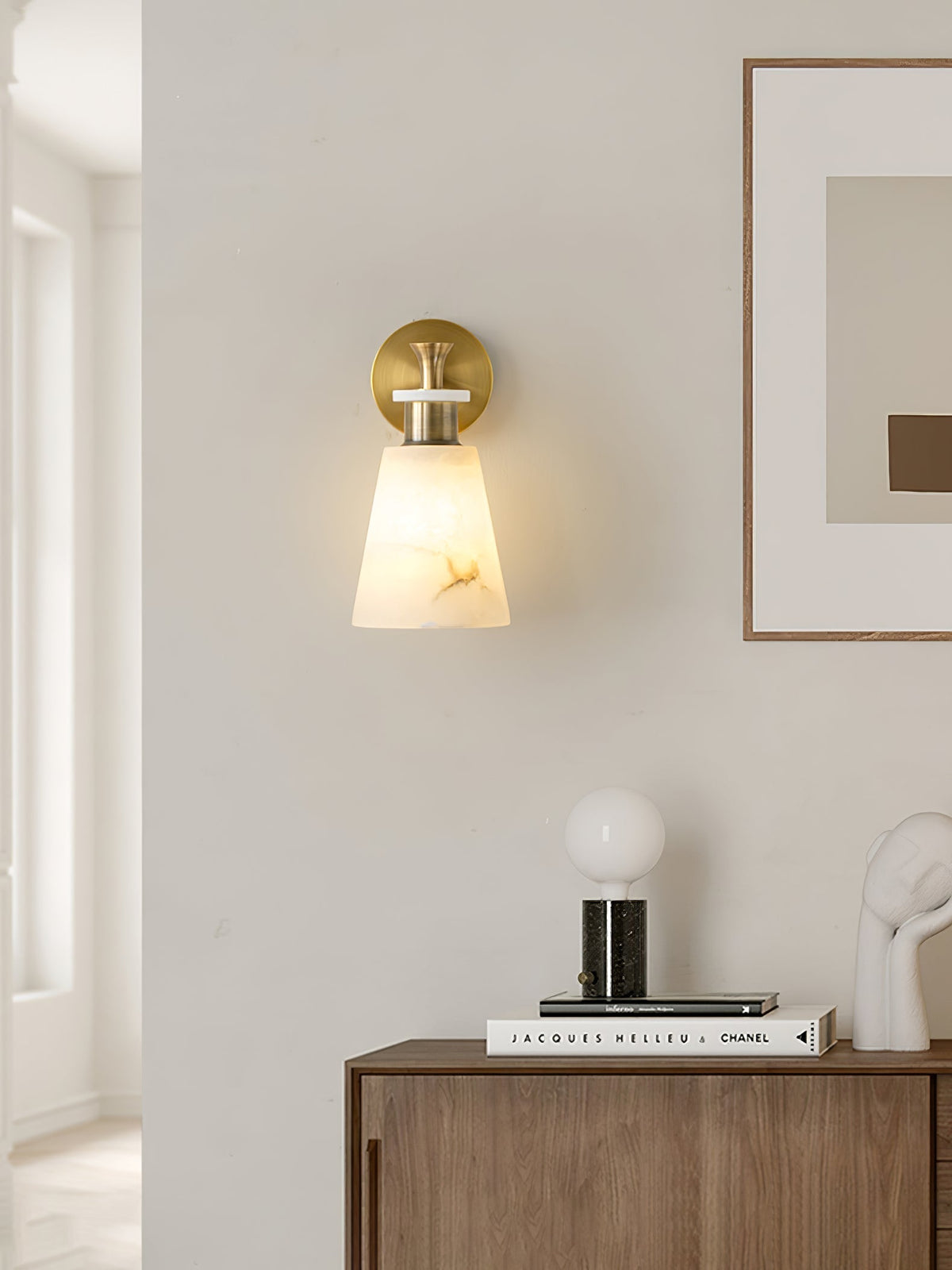 Tapered aplique de pared alabastro