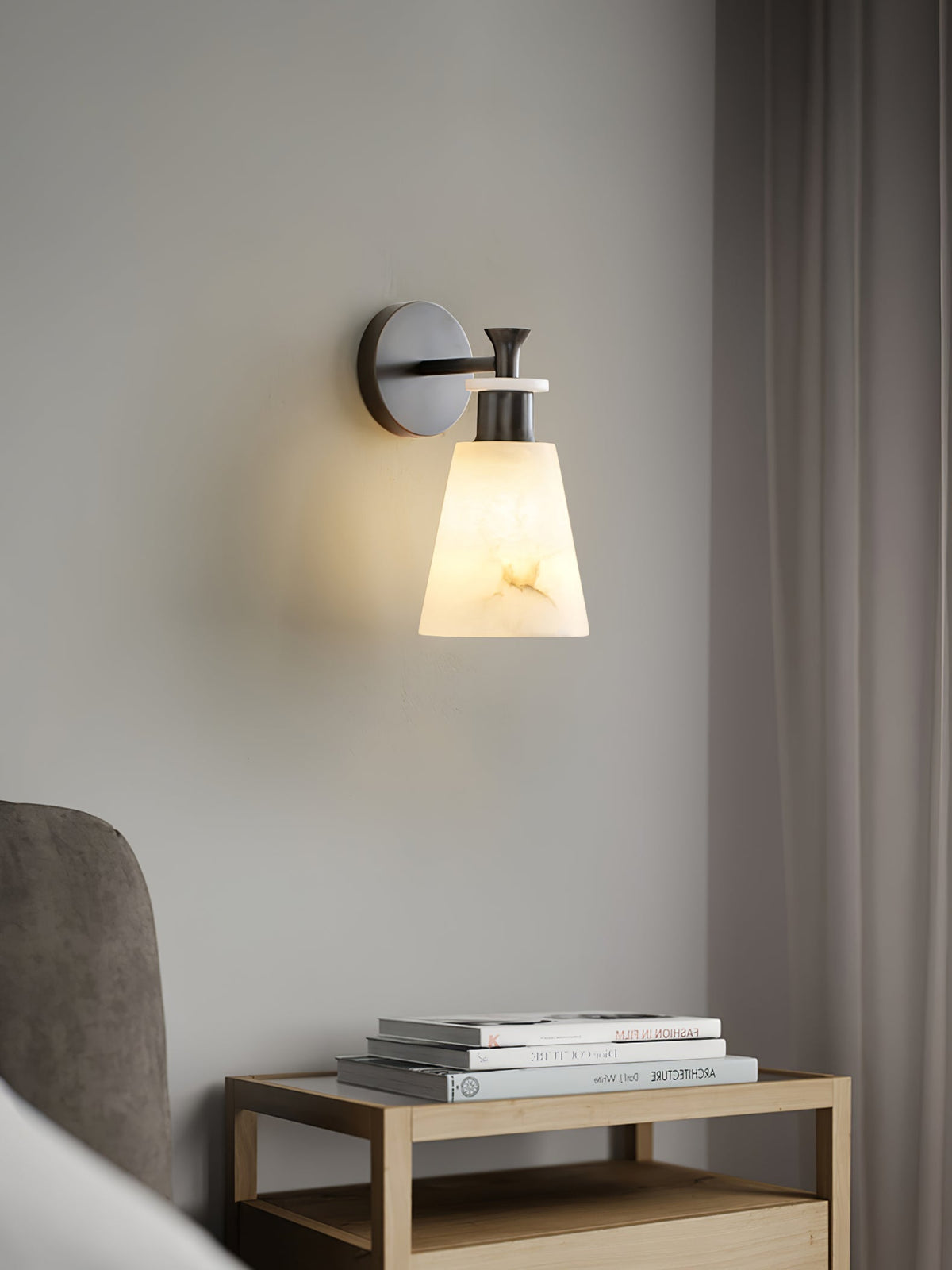 Tapered aplique de pared alabastro