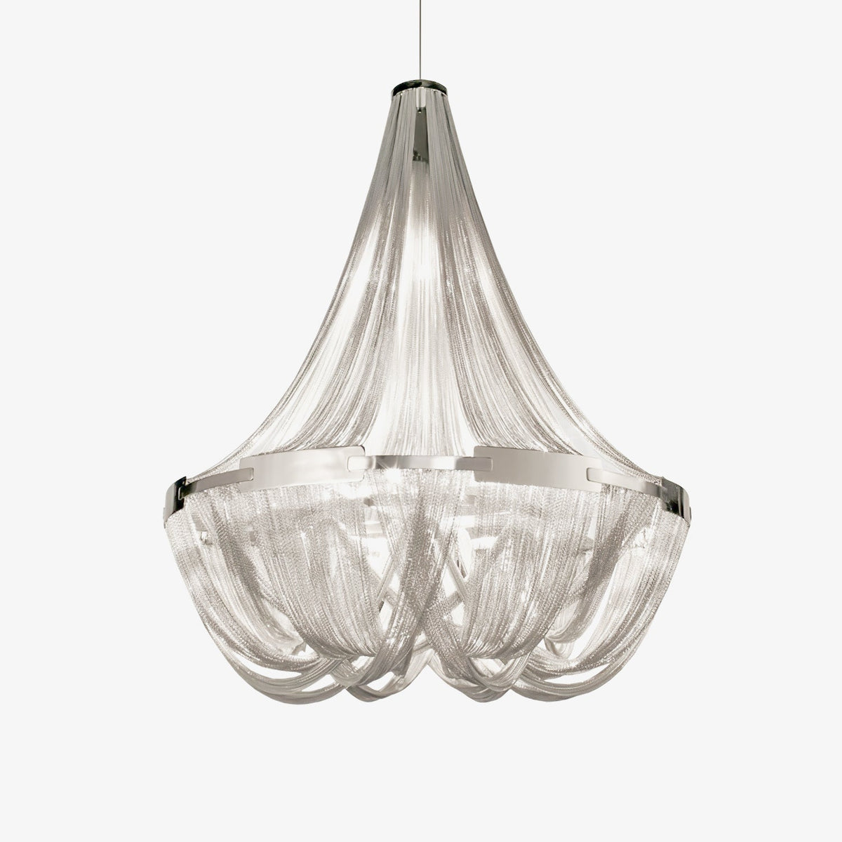 Zylen lámpara de araña Tassel con cadena de aluminio