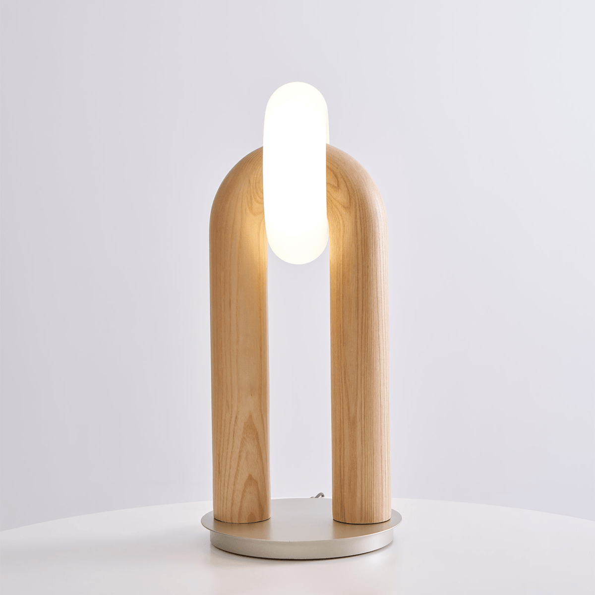 Raelix lámpara de mesa de madera vintage