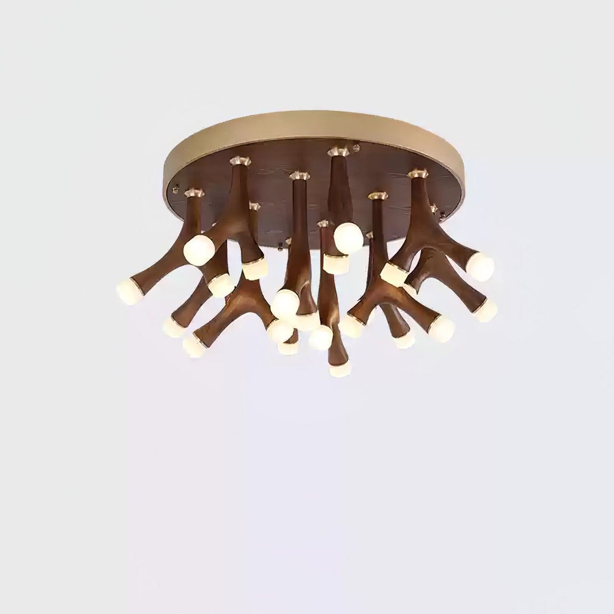 Vilorion lámpara de techo inspirada en la naturaleza con madera
