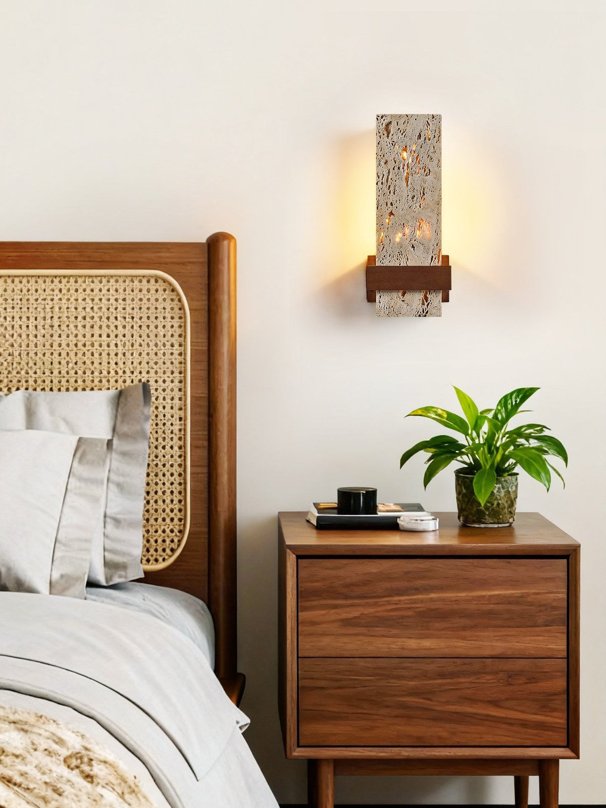 Brann Terra travertino aplique de pared