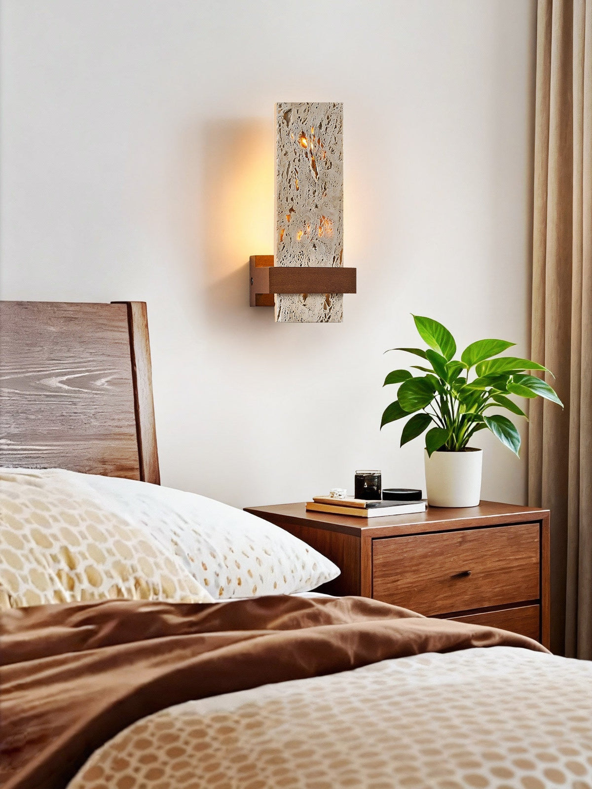 Brann Terra travertino aplique de pared