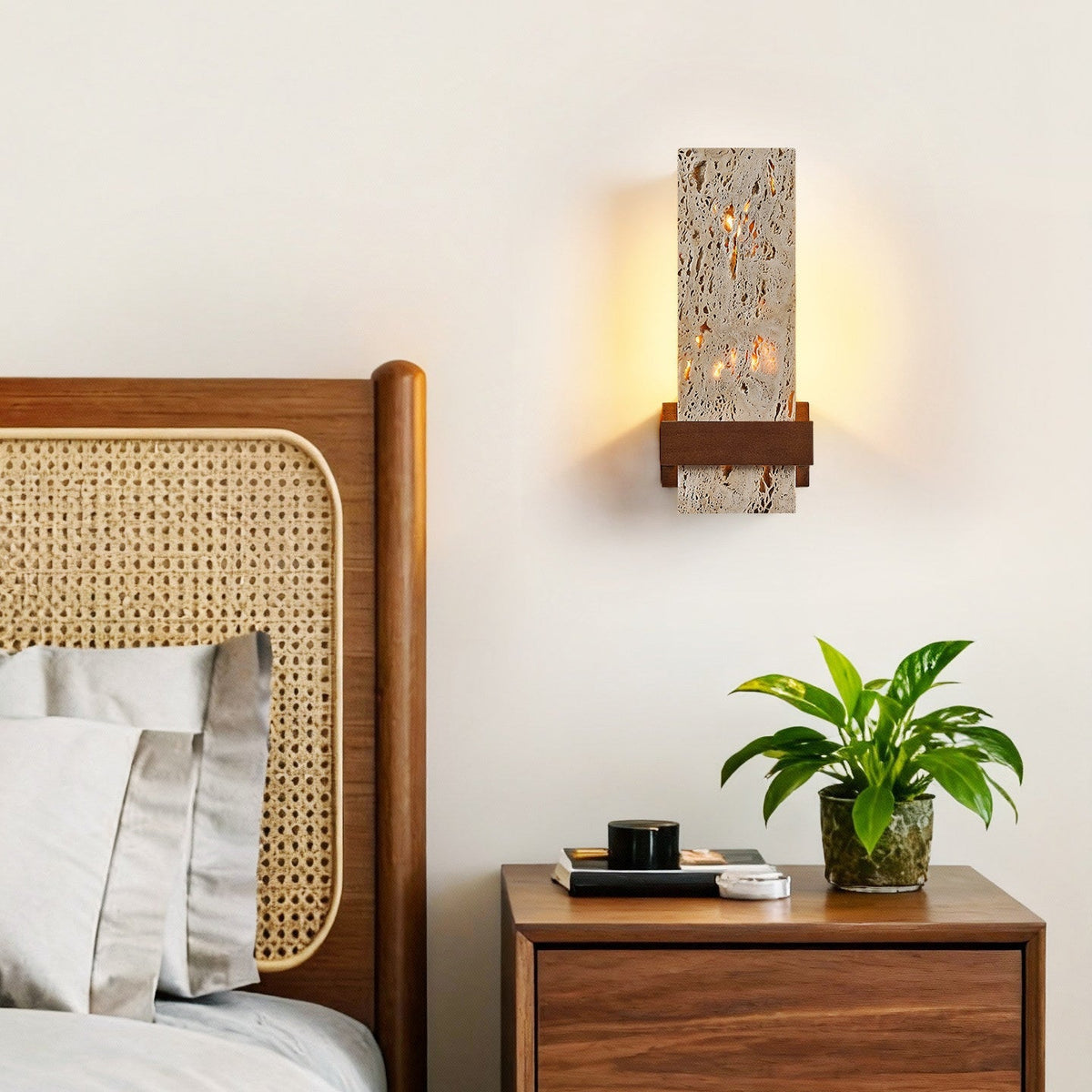 Brann Terra travertino aplique de pared