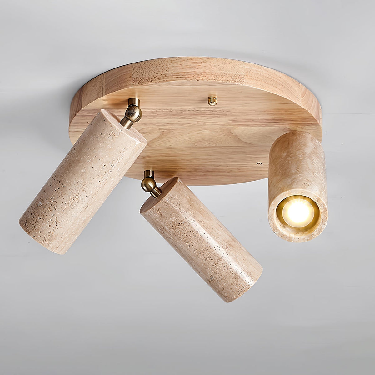 Zevenion lámpara de techo multi-brazo de travertino