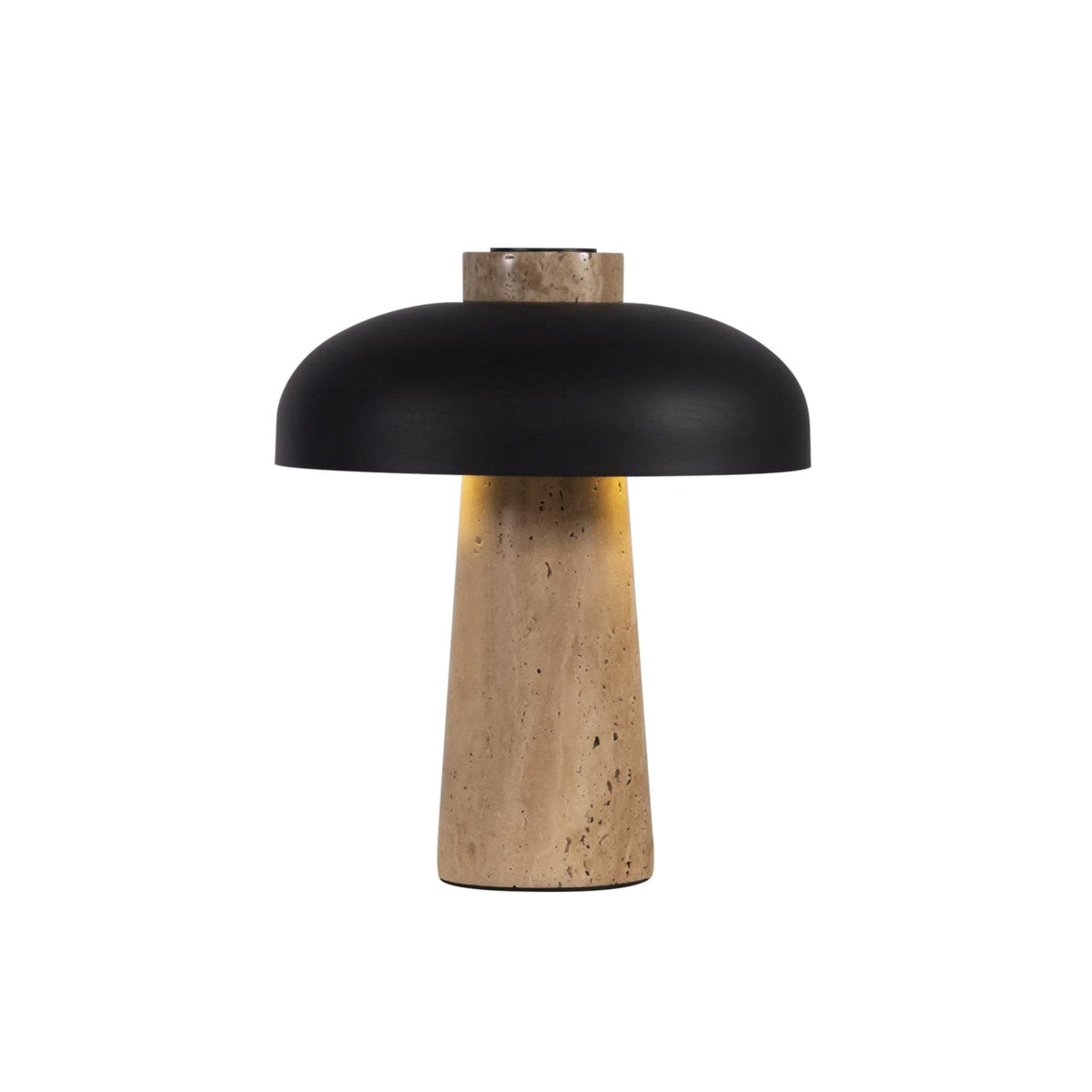 Tavivira lámpara de mesa con forma de seta en travertino