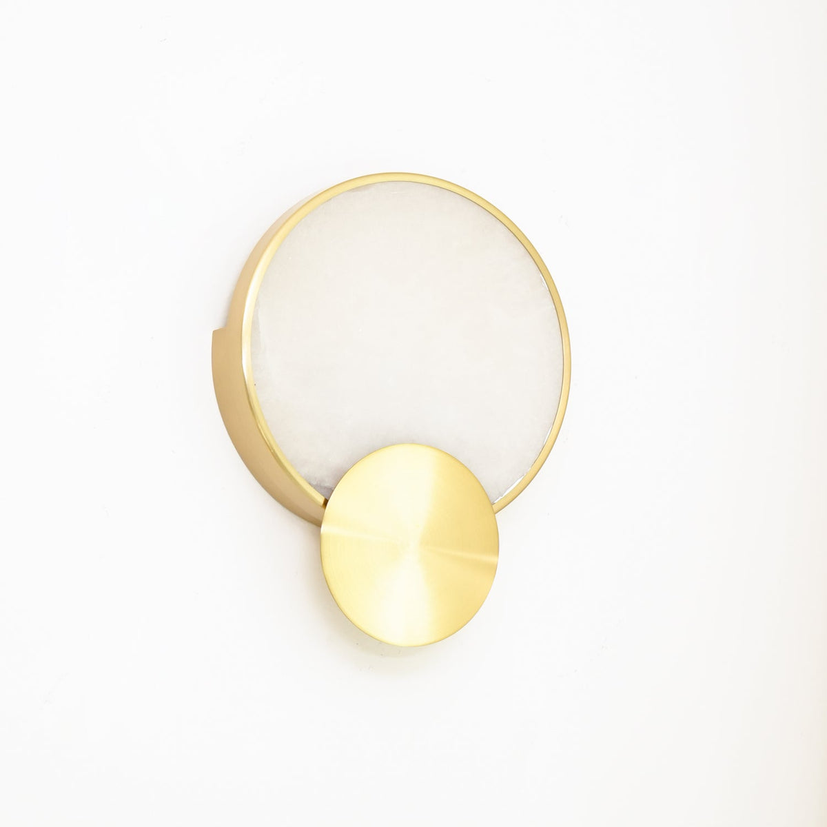 Myvelarae aplique de pared circular en alabastro
