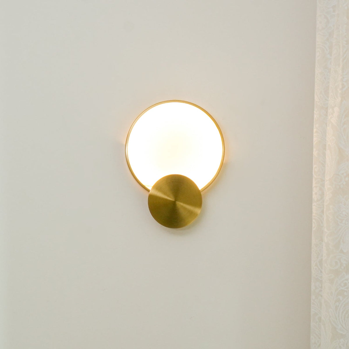 Myvelarae aplique de pared circular en alabastro