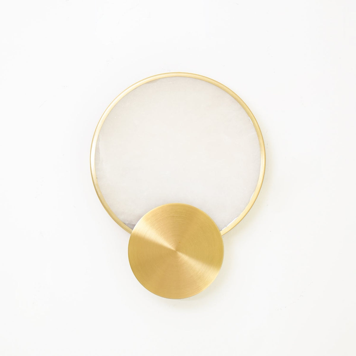 Myvelarae aplique de pared circular en alabastro