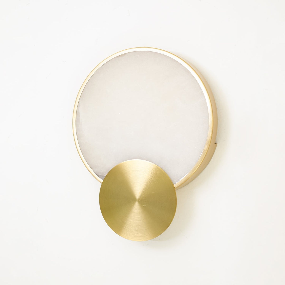 Myvelarae aplique de pared circular en alabastro