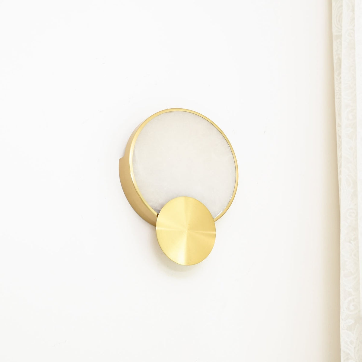 Myvelarae aplique de pared circular en alabastro
