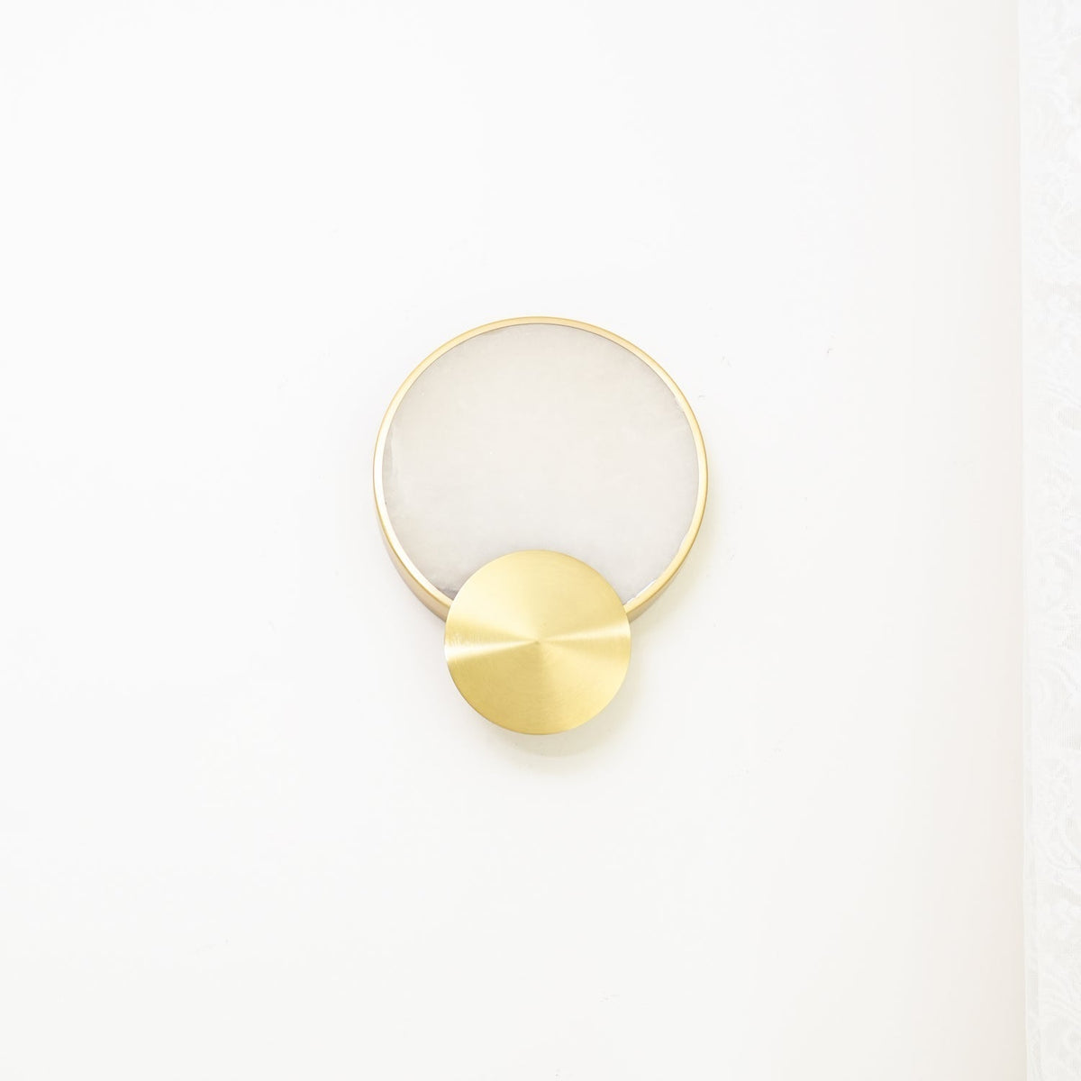Myvelarae aplique de pared circular en alabastro