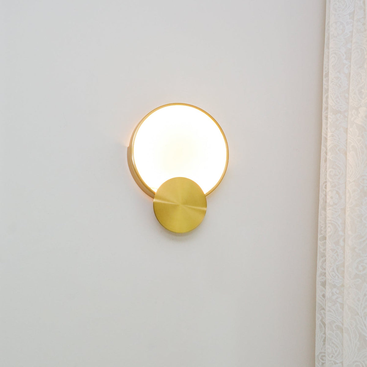Myvelarae aplique de pared circular en alabastro