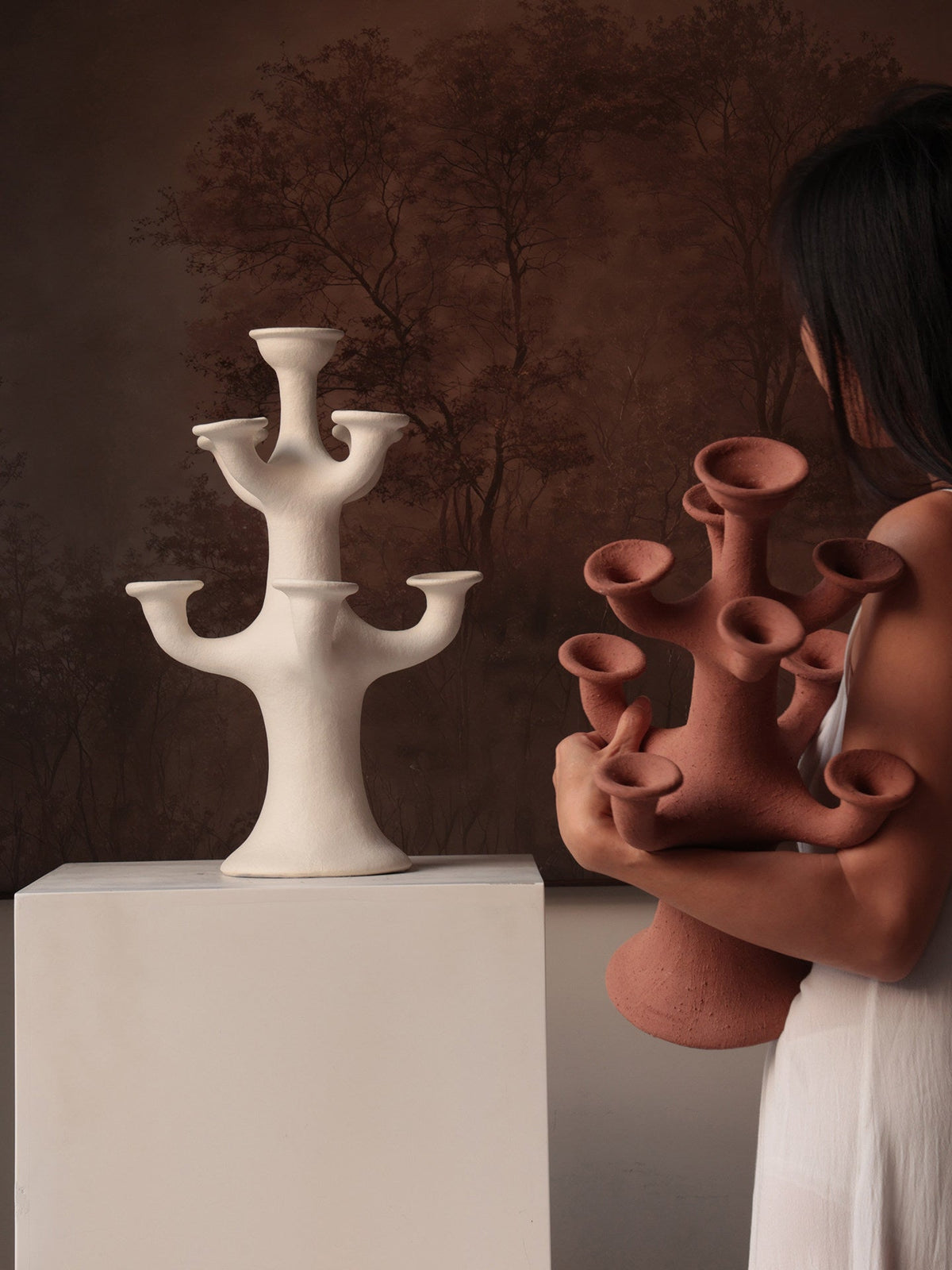 Terracotta Candelabro