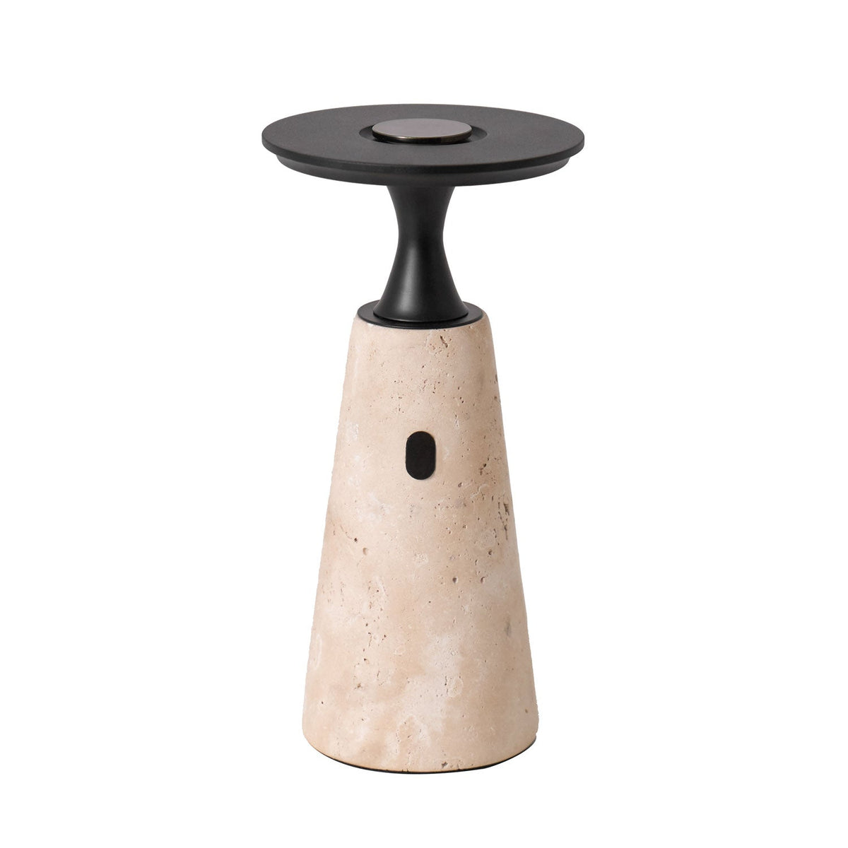 Vespera lámpara de mesa esculpida en travertino